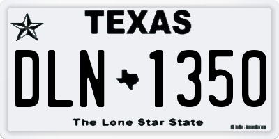 TX license plate DLN1350