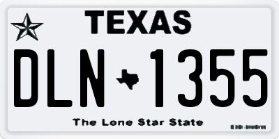TX license plate DLN1355