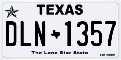 TX license plate DLN1357