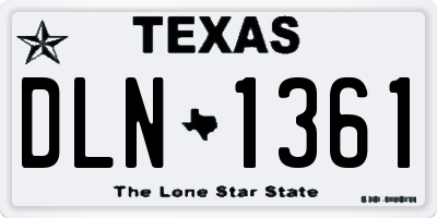 TX license plate DLN1361