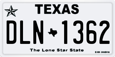 TX license plate DLN1362