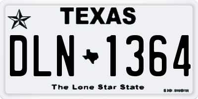 TX license plate DLN1364