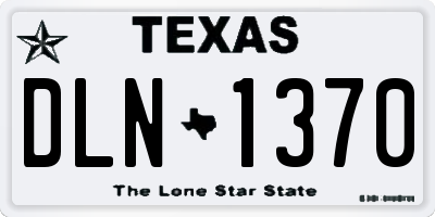 TX license plate DLN1370