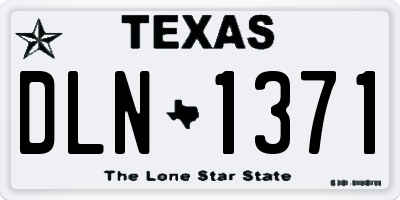 TX license plate DLN1371