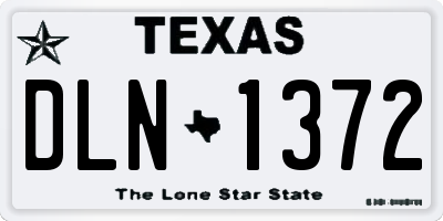 TX license plate DLN1372