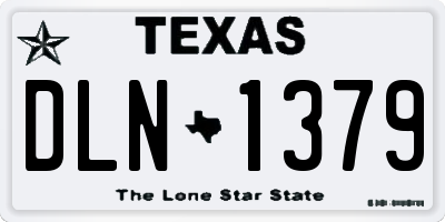 TX license plate DLN1379