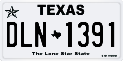TX license plate DLN1391