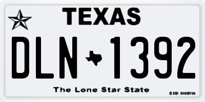 TX license plate DLN1392
