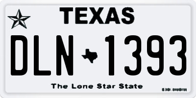 TX license plate DLN1393