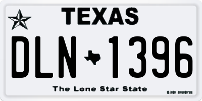 TX license plate DLN1396