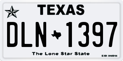 TX license plate DLN1397
