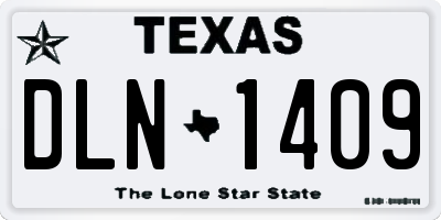 TX license plate DLN1409