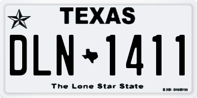 TX license plate DLN1411