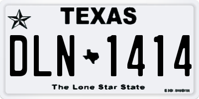 TX license plate DLN1414