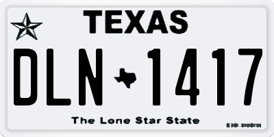 TX license plate DLN1417