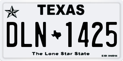 TX license plate DLN1425