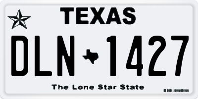 TX license plate DLN1427