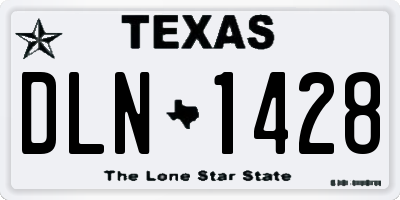 TX license plate DLN1428