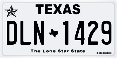 TX license plate DLN1429