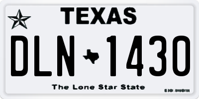 TX license plate DLN1430