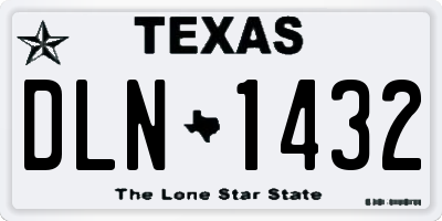 TX license plate DLN1432