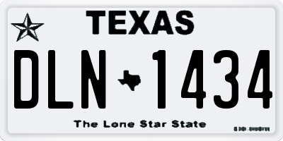 TX license plate DLN1434