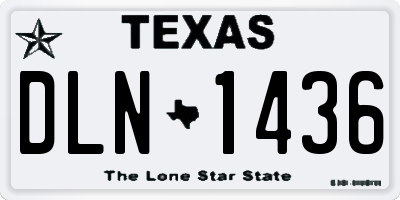 TX license plate DLN1436