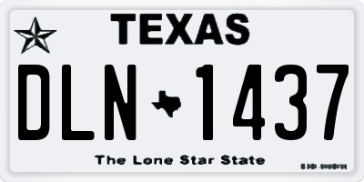 TX license plate DLN1437