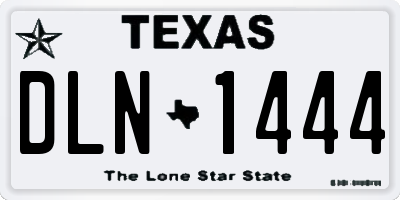 TX license plate DLN1444