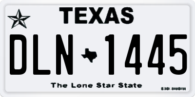 TX license plate DLN1445