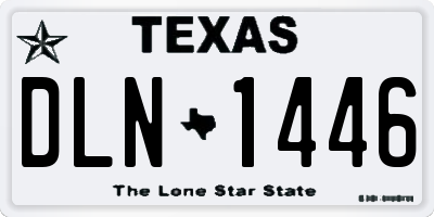 TX license plate DLN1446