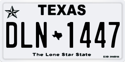 TX license plate DLN1447