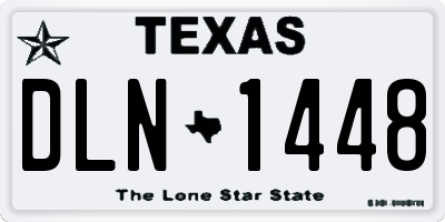 TX license plate DLN1448