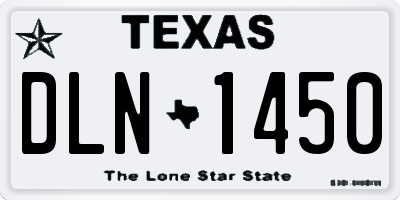TX license plate DLN1450