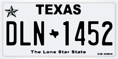 TX license plate DLN1452