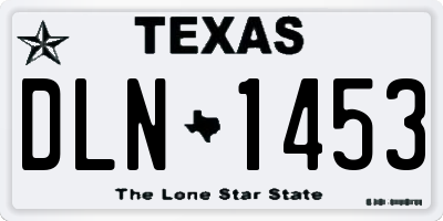 TX license plate DLN1453