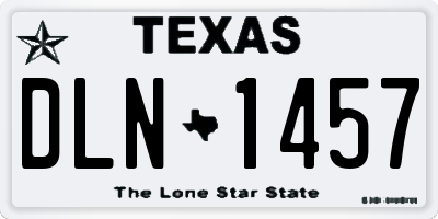 TX license plate DLN1457
