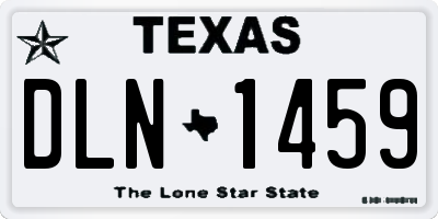 TX license plate DLN1459
