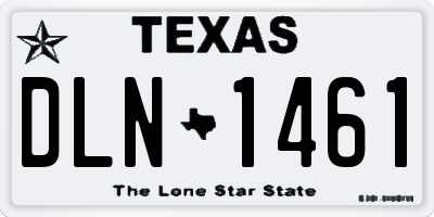 TX license plate DLN1461