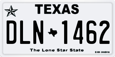 TX license plate DLN1462