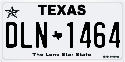 TX license plate DLN1464