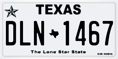 TX license plate DLN1467