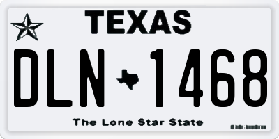 TX license plate DLN1468