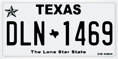 TX license plate DLN1469