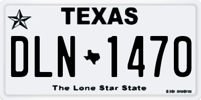TX license plate DLN1470