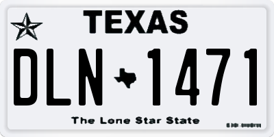 TX license plate DLN1471