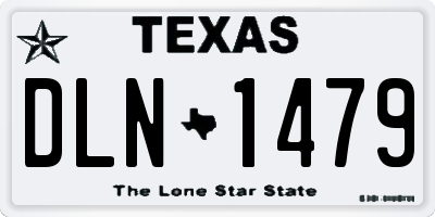 TX license plate DLN1479