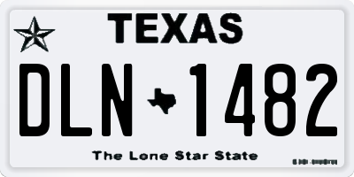 TX license plate DLN1482