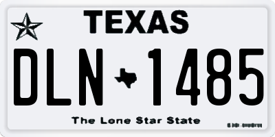 TX license plate DLN1485