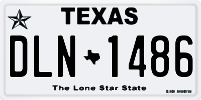 TX license plate DLN1486